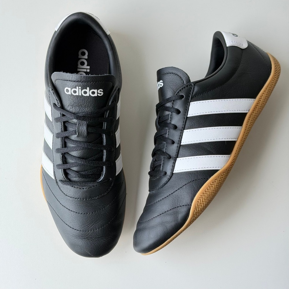 Adidas Grand Court Lo Womens 8 Black Indoor Soccer Athletic Preppy Sneakers